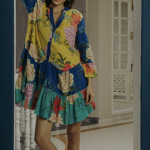 Cin cin multicolor floral dress - Picture 1 of 9